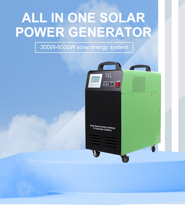 Bank Powers with Solar Panel 300W 500W 1000W 2000W Portable Power Stations 5kw Solar Generator Pure Sine Wave Portable Solar Generator