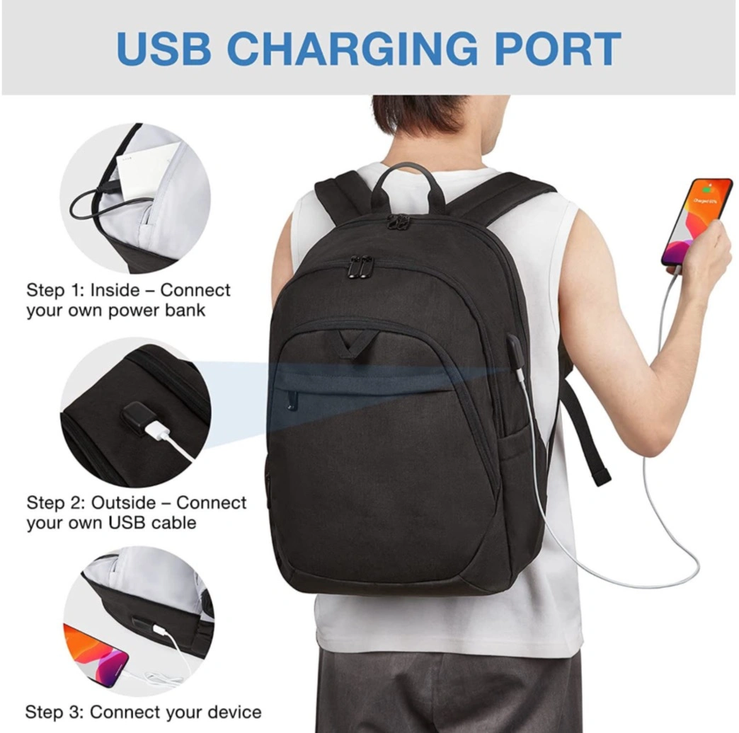 Luggage Accessories USB Charging Port with Laptop Backpack Business Travel Water Resistant Computer Bag