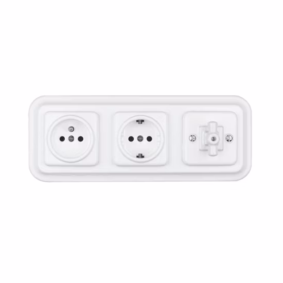 Retro Square Ceramic Electric Flush Mounted Wall Rotary Switch