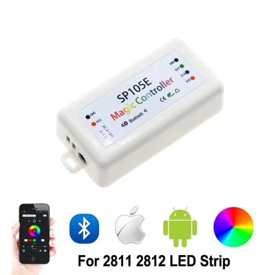 Sp105e Magic Bluetooth LED Controller Pixel Remote Aquarium Bluetooth APP Control for LED Strip Light Magic Controller