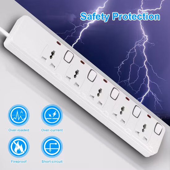 3 Way 4 Way 5 Way 6 Way Extension Socket Electrical Power Socket