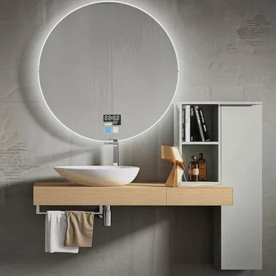 Smart Switch for Wall Mounted LED Round Bathroom Glass Mirror