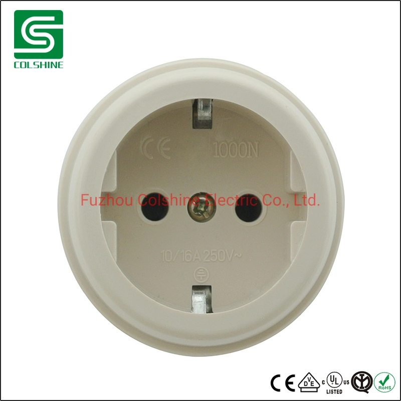 Round Electric Wall Outlet Socket and Switch Surface Mounted