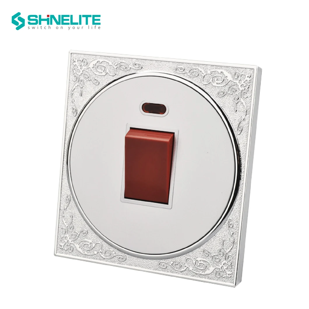 BS Special Round Button 10A 1 Gang 1 Way Wall Switch Light Switch