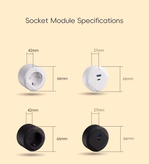 Klass Extension Socket Wall Socket Track Rail Movable Outlet Universal Flexible Sockets