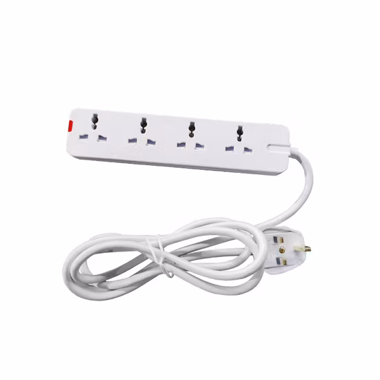 German Standard Electric Power 16A 250V Double AC Plug Outlet Port Ground Electrical Floor Socket Extension