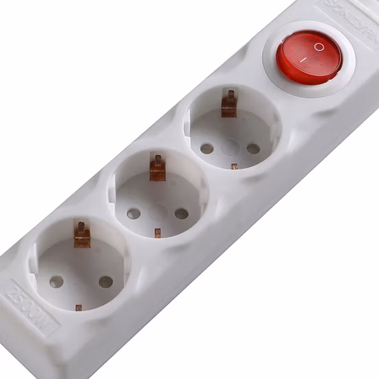 Female Flexible Electrical French German Multi Extension Socket Plug