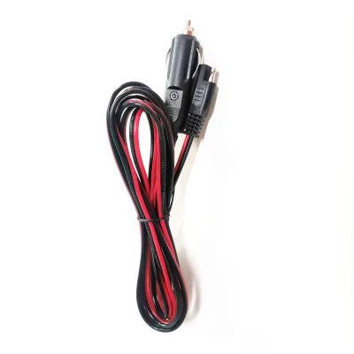 Fused Car Cigarette Lighter Socket with Leads Cigarette Plug 2pin SAE Connector Cable Extension Cable with Cover