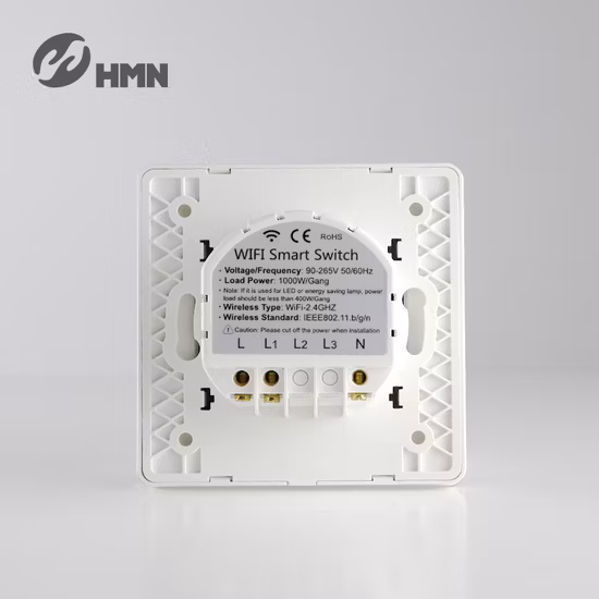 EU Standard Wall WiFi Light Switch, Touch Remote Control Switch with Amazon Alexa Google for Smart Home Wireless Switch