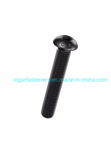 ISO7380 Button Head Cap Screws Ml40cr Grade 10.9 Hex Socket Round Head Screw Allen Screw Alloy Steel Scm435 Black Oxide