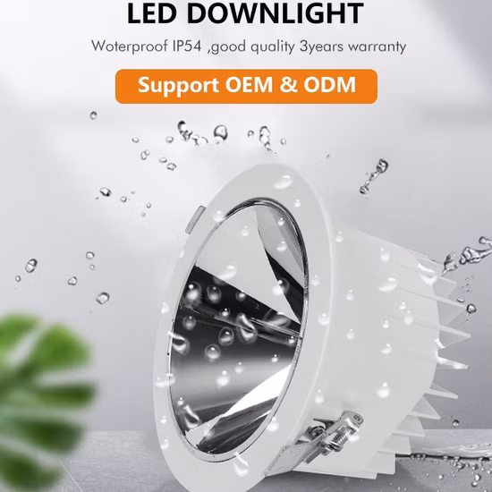 Recessed Anti Glare Waterproof Bathroom Downlight IP65 LED Down Lights