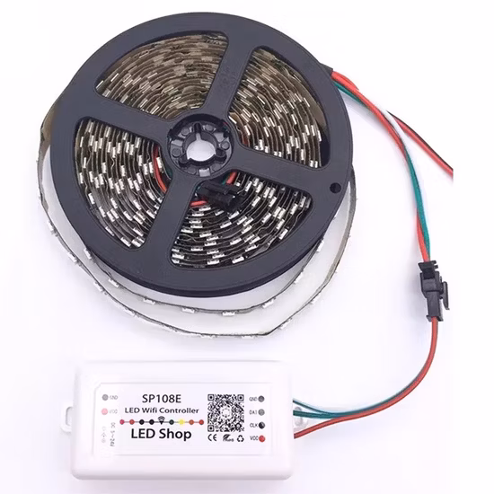 LED WiFi Controller APP Control DC 5V~24V Sp108e for Sk6812 Ws2812 Ws2813 Ws2815 Al2815 Digital Addressable RGB LED Pixels Strip