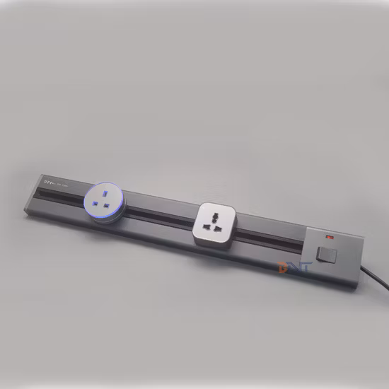 Office Desk Smart Hidden in Tabletop Gss System Rail Track Socket Embedded for Wall Power Strip