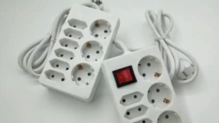 Ajm0222- 4 (4*16A) Ways Germany Type Square Shape Extension Multiple Electrical Socket
